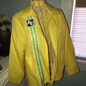 Yellow pit stop jacket